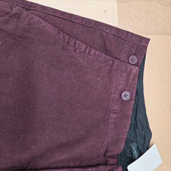JOHN VARVATOS | Weathered Red Striped Suspender Waist Pants Size 32 x34 - Picture 5 of 12
